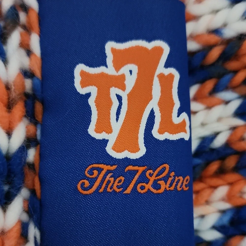 The 7 Line New York Mets Knit Scarf Orange Blue White MLB Baseball